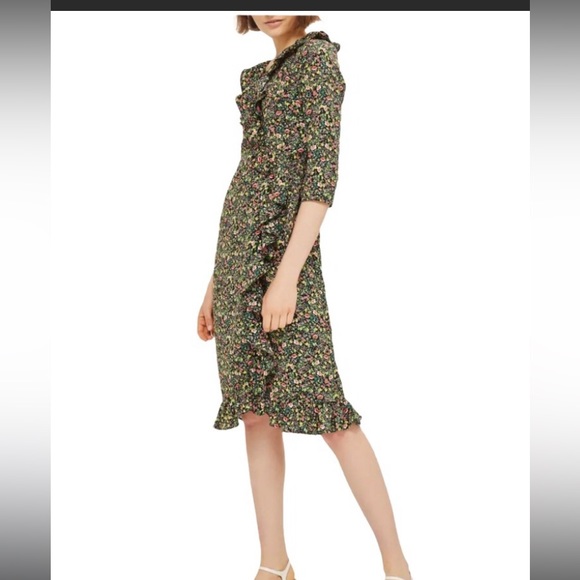 Topshop Dresses & Skirts - Topshop Midi Wrap Dress Size 8